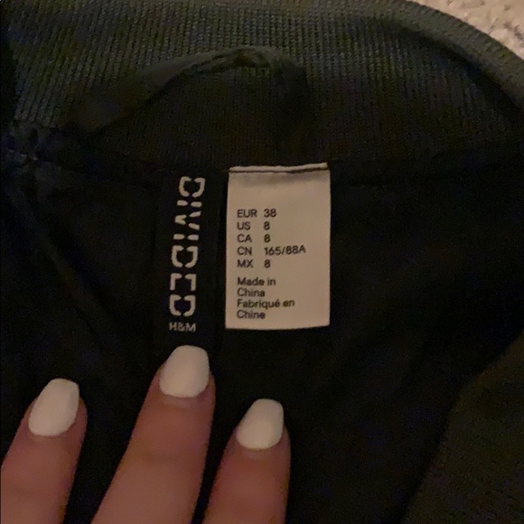 Army Green Bomber Jacket - Picture 4 of 5